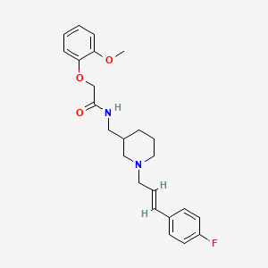 N-({1-[(2E)-3-(4-fluorophenyl)-2-propen-1-yl]-3-piperidinyl}methyl)-2-(2-methoxyphenoxy)acetamide