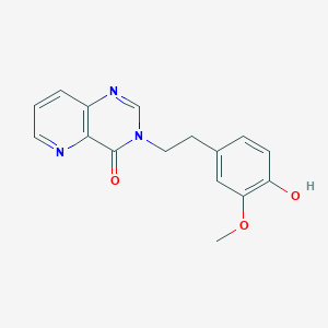 molecular formula C16H15N3O3 B4532405 3-[2-(4-hydroxy-3-methoxyphenyl)ethyl]pyrido[3,2-d]pyrimidin-4(3H)-one 