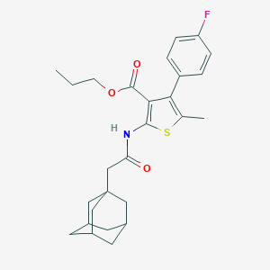 Propyl 2-[(1-adamantylacetyl)amino]-4-(4-fluorophenyl)-5-methyl-3-thiophenecarboxylate