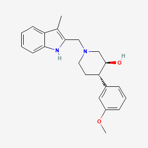 (3S*,4S*)-4-(3-methoxyphenyl)-1-[(3-methyl-1H-indol-2-yl)methyl]piperidin-3-ol