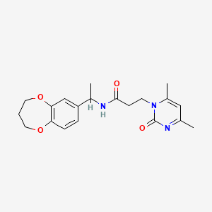 N-[1-(3,4-dihydro-2H-1,5-benzodioxepin-7-yl)ethyl]-3-(4,6-dimethyl-2-oxopyrimidin-1-yl)propanamide