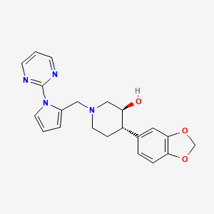 (3S*,4S*)-4-(1,3-benzodioxol-5-yl)-1-[(1-pyrimidin-2-yl-1H-pyrrol-2-yl)methyl]piperidin-3-ol