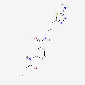 N-[3-(5-amino-1,3,4-thiadiazol-2-yl)propyl]-3-(butyrylamino)benzamide