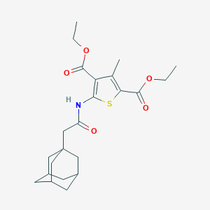 molecular formula C23H31NO5S B453248 Diethyl 5-[(1-adamantylacetyl)amino]-3-methyl-2,4-thiophenedicarboxylate 