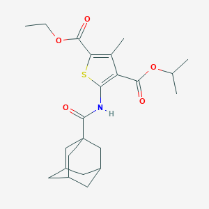 molecular formula C23H31NO5S B453249 2-Ethyl 4-isopropyl 5-[(1-adamantylcarbonyl)amino]-3-methyl-2,4-thiophenedicarboxylate 