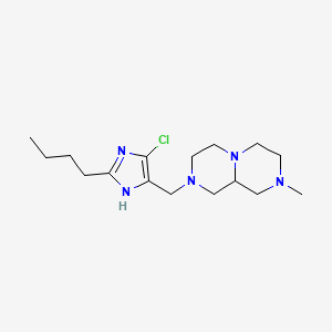 molecular formula C16H28ClN5 B4532498 2-[(2-butyl-5-chloro-1H-imidazol-4-yl)methyl]-8-methyloctahydro-2H-pyrazino[1,2-a]pyrazine 