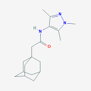 molecular formula C18H27N3O B453250 2-(1-adamantyl)-N-(1,3,5-trimethyl-1H-pyrazol-4-yl)acetamide 