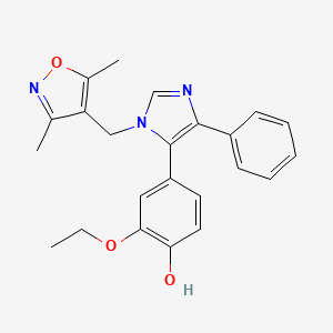 molecular formula C23H23N3O3 B4532502 4-{1-[(3,5-dimethylisoxazol-4-yl)methyl]-4-phenyl-1H-imidazol-5-yl}-2-ethoxyphenol CAS No. 1269199-41-8