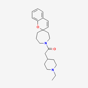 molecular formula C23H32N2O2 B4532508 1-[(1-ethylpiperidin-4-yl)acetyl]spiro[azepane-4,2'-chromene] 