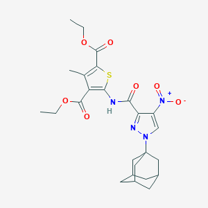 DIETHYL 5-({[1-(1-ADAMANTYL)-4-NITRO-1H-PYRAZOL-3-YL]CARBONYL}AMINO)-3-METHYL-2,4-THIOPHENEDICARBOXYLATE