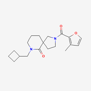 molecular formula C19H26N2O3 B4532510 7-(cyclobutylmethyl)-2-(3-methyl-2-furoyl)-2,7-diazaspiro[4.5]decan-6-one 