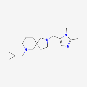 molecular formula C18H30N4 B4532544 7-(cyclopropylmethyl)-2-[(1,2-dimethyl-1H-imidazol-5-yl)methyl]-2,7-diazaspiro[4.5]decane 