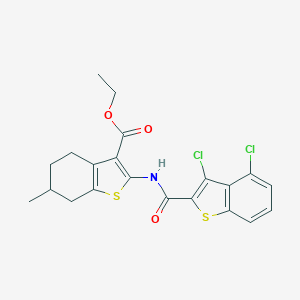 Ethyl 2-{[(3,4-dichloro-1-benzothien-2-yl)carbonyl]amino}-6-methyl-4,5,6,7-tetrahydro-1-benzothiophene-3-carboxylate