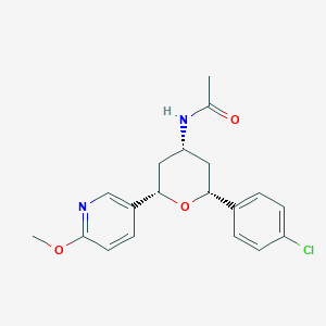 molecular formula C19H21ClN2O3 B4532562 N-[(2R*,4R*,6S*)-2-(4-chlorophenyl)-6-(6-methoxypyridin-3-yl)tetrahydro-2H-pyran-4-yl]acetamide 