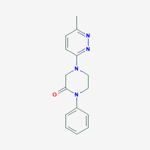 molecular formula C15H16N4O B4532567 4-(6-methyl-3-pyridazinyl)-1-phenyl-2-piperazinone 
