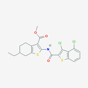 Methyl 2-{[(3,4-dichloro-1-benzothien-2-yl)carbonyl]amino}-6-ethyl-4,5,6,7-tetrahydro-1-benzothiophene-3-carboxylate