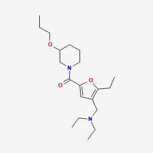 molecular formula C20H34N2O3 B4532589 N-ethyl-N-({2-ethyl-5-[(3-propoxypiperidin-1-yl)carbonyl]-3-furyl}methyl)ethanamine 