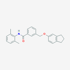 3-[(2,3-dihydro-1H-inden-5-yloxy)methyl]-N-(2,6-dimethylphenyl)benzamide