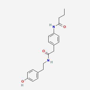 molecular formula C20H24N2O3 B4532605 N-[4-(2-{[2-(4-hydroxyphenyl)ethyl]amino}-2-oxoethyl)phenyl]butanamide 