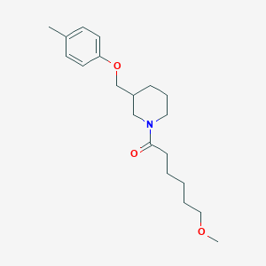 molecular formula C20H31NO3 B4532659 1-(6-methoxyhexanoyl)-3-[(4-methylphenoxy)methyl]piperidine 