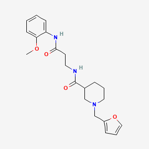molecular formula C21H27N3O4 B4532667 1-(2-furylmethyl)-N-{3-[(2-methoxyphenyl)amino]-3-oxopropyl}piperidine-3-carboxamide 