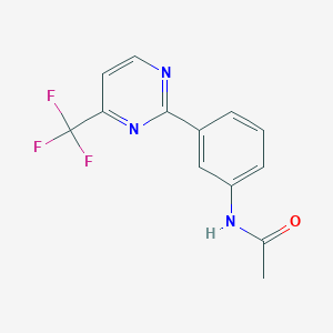 molecular formula C13H10F3N3O B4532669 N-{3-[4-(trifluoromethyl)-2-pyrimidinyl]phenyl}acetamide 