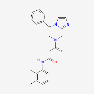 molecular formula C23H26N4O2 B4532670 N-[(1-benzyl-1H-imidazol-2-yl)methyl]-N'-(2,3-dimethylphenyl)-N-methylmalonamide 