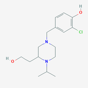 molecular formula C16H25ClN2O2 B4532687 2-chloro-4-{[3-(2-hydroxyethyl)-4-isopropyl-1-piperazinyl]methyl}phenol 