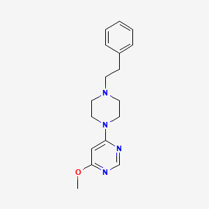 molecular formula C17H22N4O B4532708 4-methoxy-6-[4-(2-phenylethyl)piperazin-1-yl]pyrimidine 