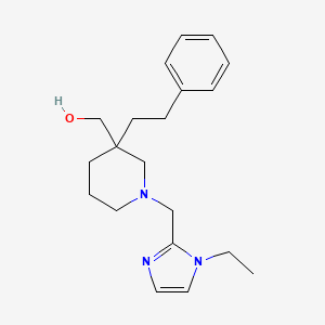 molecular formula C20H29N3O B4532714 [1-[(1-ethyl-1H-imidazol-2-yl)methyl]-3-(2-phenylethyl)-3-piperidinyl]methanol 