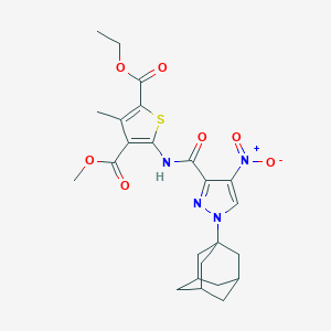 2-ethyl 4-methyl 5-[({1-(1-adamantyl)-4-nitro-1H-pyrazol-3-yl}carbonyl)amino]-3-methyl-2,4-thiophenedicarboxylate