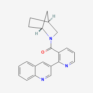 molecular formula C21H19N3O B4532726 3-{3-[(1R*,4S*)-2-azabicyclo[2.2.1]hept-2-ylcarbonyl]pyridin-2-yl}quinoline 