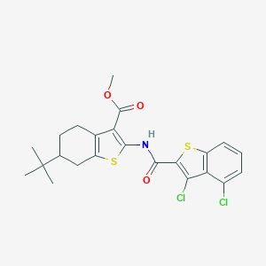 Methyl 6-tert-butyl-2-{[(3,4-dichloro-1-benzothiophen-2-yl)carbonyl]amino}-4,5,6,7-tetrahydro-1-benzothiophene-3-carboxylate