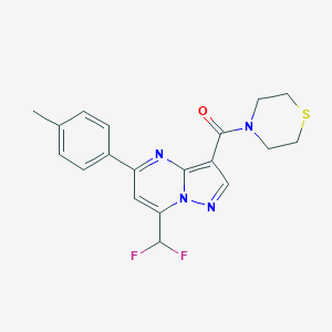7-(Difluoromethyl)-5-(4-methylphenyl)-3-(thiomorpholin-4-ylcarbonyl)pyrazolo[1,5-a]pyrimidine