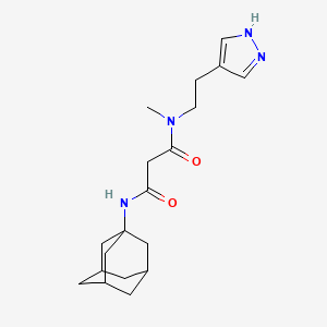 N'-1-adamantyl-N-methyl-N-[2-(1H-pyrazol-4-yl)ethyl]malonamide