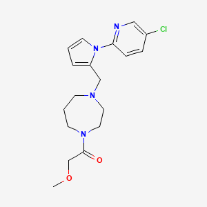 molecular formula C18H23ClN4O2 B4532779 1-{[1-(5-chloropyridin-2-yl)-1H-pyrrol-2-yl]methyl}-4-(methoxyacetyl)-1,4-diazepane 