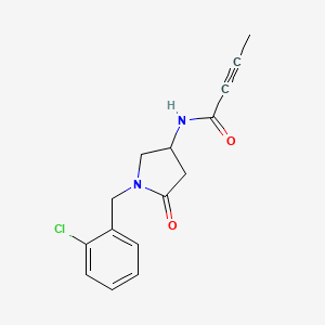 N-[1-(2-chlorobenzyl)-5-oxo-3-pyrrolidinyl]-2-butynamide