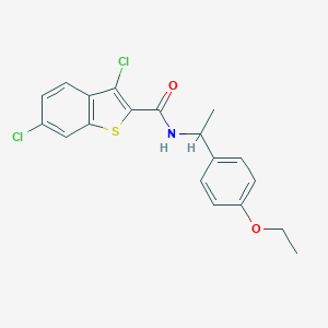 3,6-dichloro-N-[1-(4-ethoxyphenyl)ethyl]-1-benzothiophene-2-carboxamide