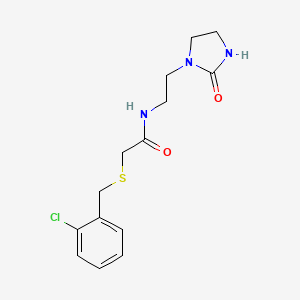 2-[(2-chlorobenzyl)thio]-N-[2-(2-oxoimidazolidin-1-yl)ethyl]acetamide