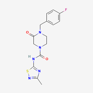 4-(4-fluorobenzyl)-N-(3-methyl-1,2,4-thiadiazol-5-yl)-3-oxopiperazine-1-carboxamide