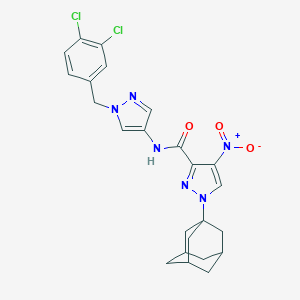 1-(1-adamantyl)-N-[1-(3,4-dichlorobenzyl)-1H-pyrazol-4-yl]-4-nitro-1H-pyrazole-3-carboxamide