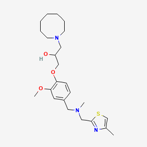 molecular formula C24H37N3O3S B4532810 1-(1-azocanyl)-3-[2-methoxy-4-({methyl[(4-methyl-1,3-thiazol-2-yl)methyl]amino}methyl)phenoxy]-2-propanol 