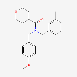 N-(4-methoxybenzyl)-N-(3-methylbenzyl)tetrahydro-2H-pyran-4-carboxamide