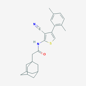 molecular formula C25H28N2OS B453282 2-(1-adamantyl)-N-[3-cyano-4-(2,5-dimethylphenyl)-2-thienyl]acetamide 