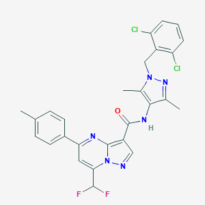 N-[1-(2,6-dichlorobenzyl)-3,5-dimethyl-1H-pyrazol-4-yl]-7-(difluoromethyl)-5-(4-methylphenyl)pyrazolo[1,5-a]pyrimidine-3-carboxamide