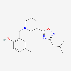 2-{[3-(3-isobutyl-1,2,4-oxadiazol-5-yl)piperidin-1-yl]methyl}-4-methylphenol