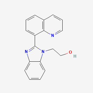 molecular formula C18H15N3O B4532839 2-(2-quinolin-8-yl-1H-benzimidazol-1-yl)ethanol 