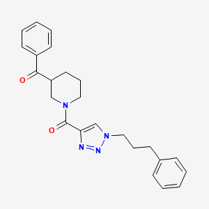 molecular formula C24H26N4O2 B4532845 phenyl(1-{[1-(3-phenylpropyl)-1H-1,2,3-triazol-4-yl]carbonyl}-3-piperidinyl)methanone 