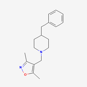 4-benzyl-1-[(3,5-dimethyl-4-isoxazolyl)methyl]piperidine trifluoroacetate