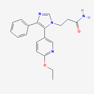 3-[5-(6-ethoxypyridin-3-yl)-4-phenyl-1H-imidazol-1-yl]propanamide